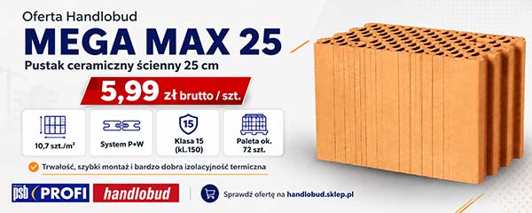Pustak ceramiczny ścienny 25 cm